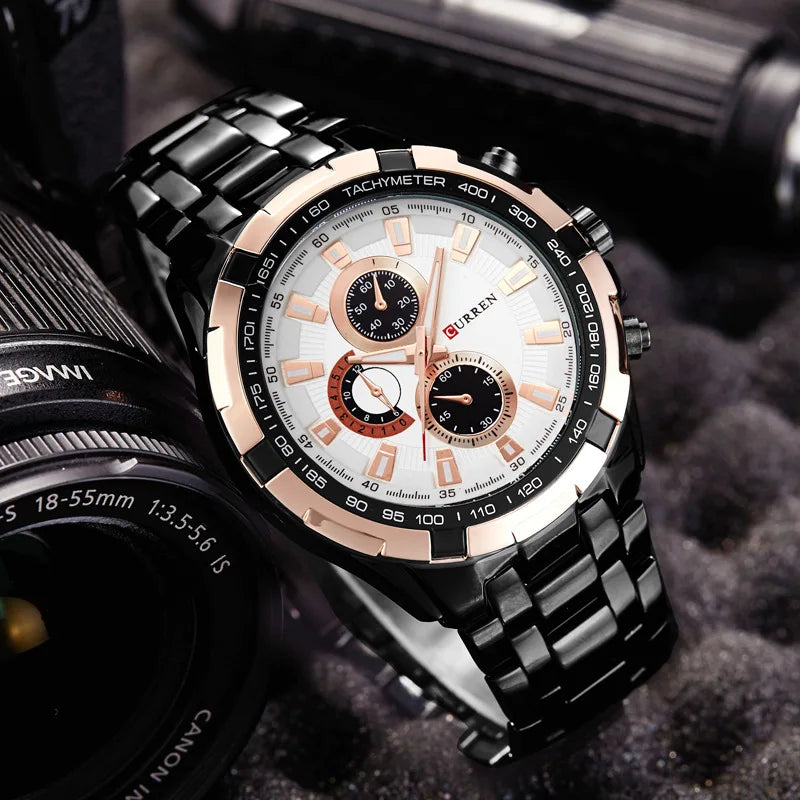 Quartz Watch Waterproof Chronograph
