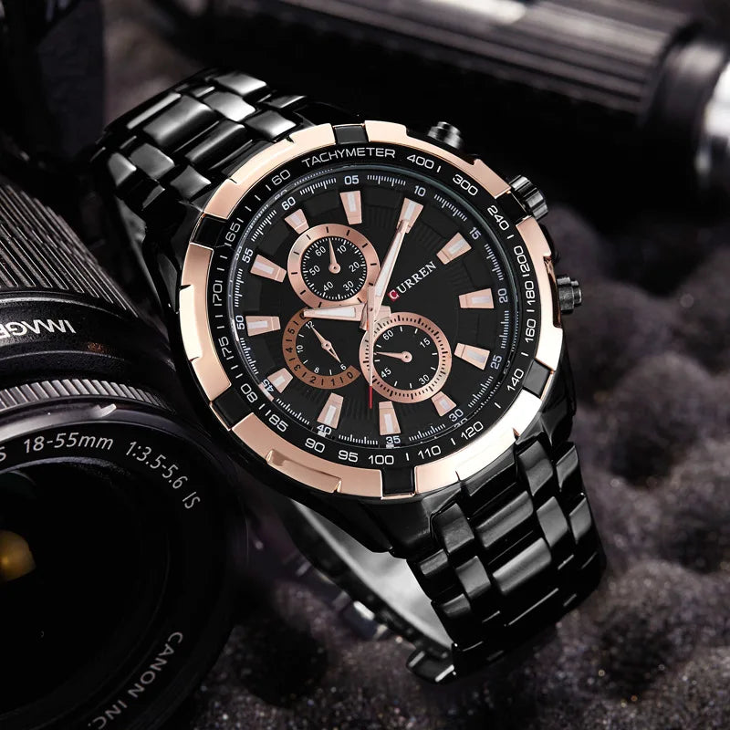 Quartz Watch Waterproof Chronograph