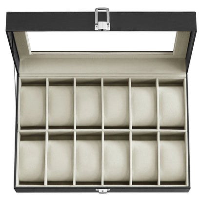 12-Slot Watch Box Synthetic leather